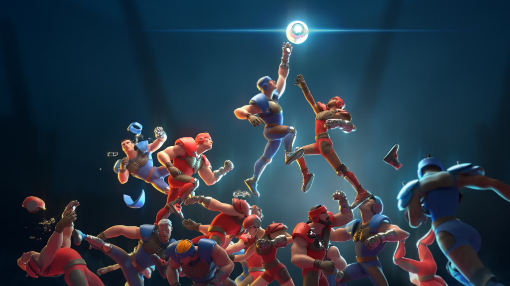 Riot Ball pelihahmot taistelemassa