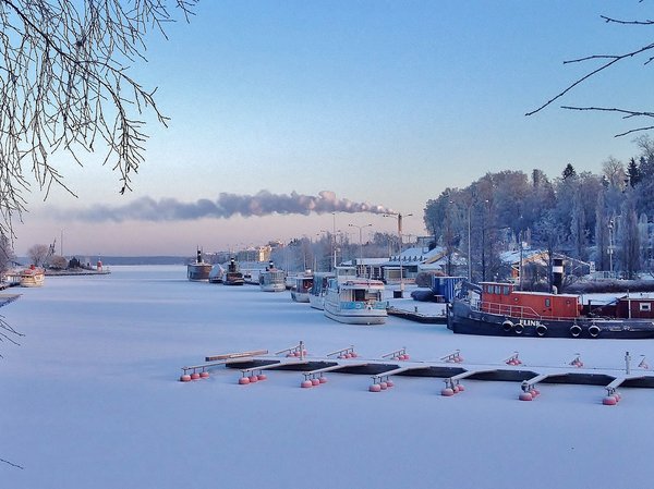Winter Mustalahti Näsijärvi Tampere Finland