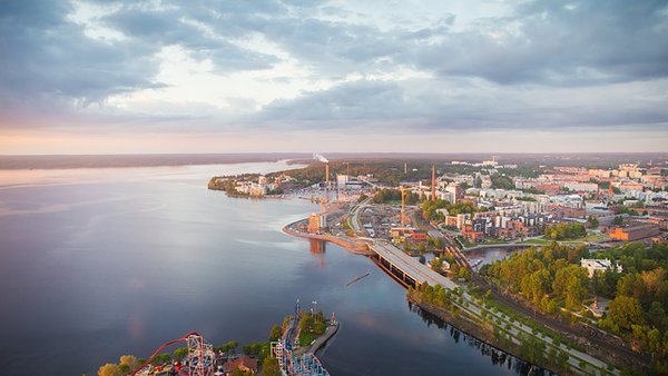 Landscape from Näsinneula in Tampere, Finland.
