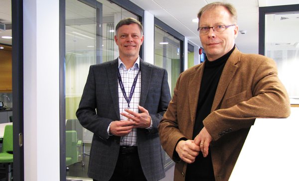 ​ Director Ari Aalto of the Product Development Unit in Tampere and CEO Ilkka Raiskinen.​