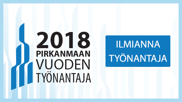 Ilmianna Pirkanmaan Vuoden Työnantaja 2018!